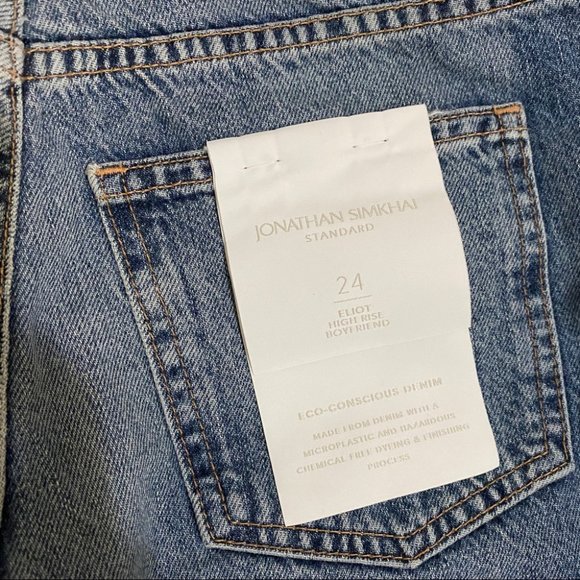 NWT Jonathan Simkhai Eliot High Rise Boyfriend Jeans 24 - Picture 5 of 9